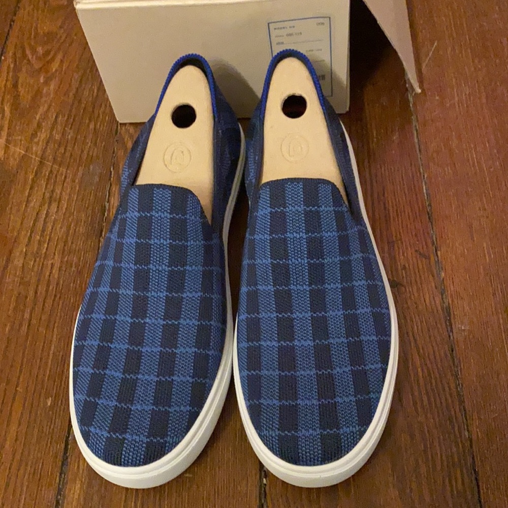 Rothy’s The Sneaker INDIGO GINGHAM